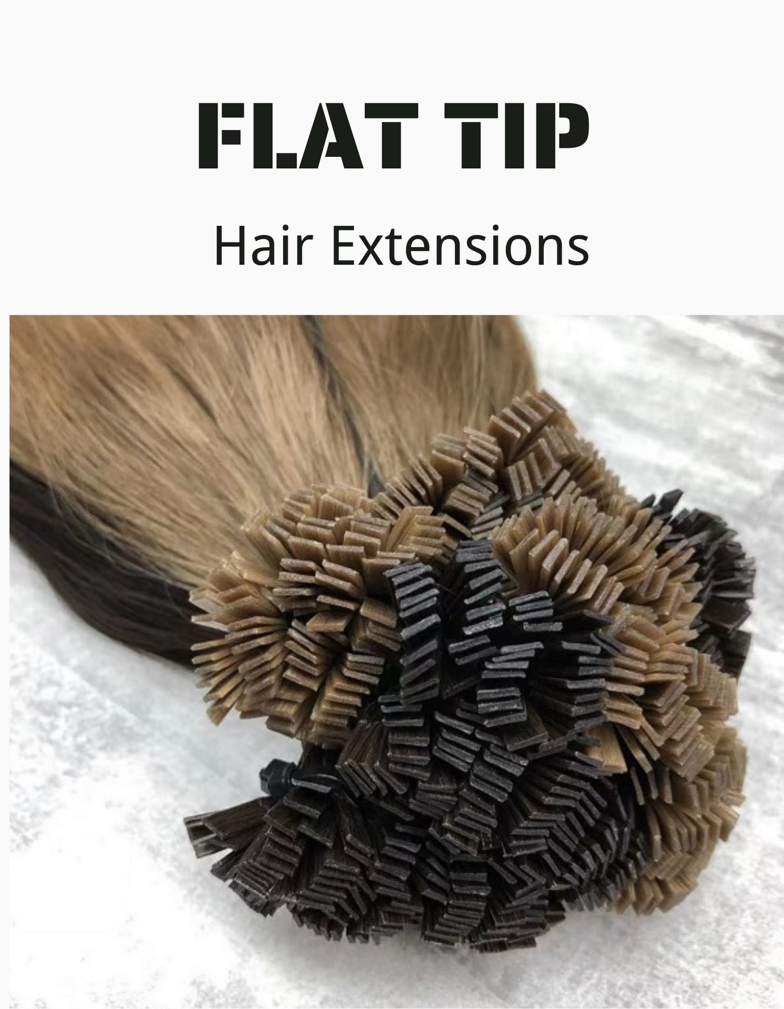 FLAT TIP HAIR EXTENSION (SOLID COLOR)